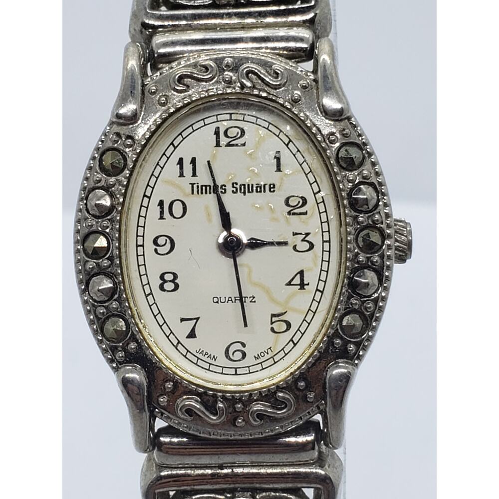 Women's Times Square decorative dress watch 5256QB. Jeweled buckles to band